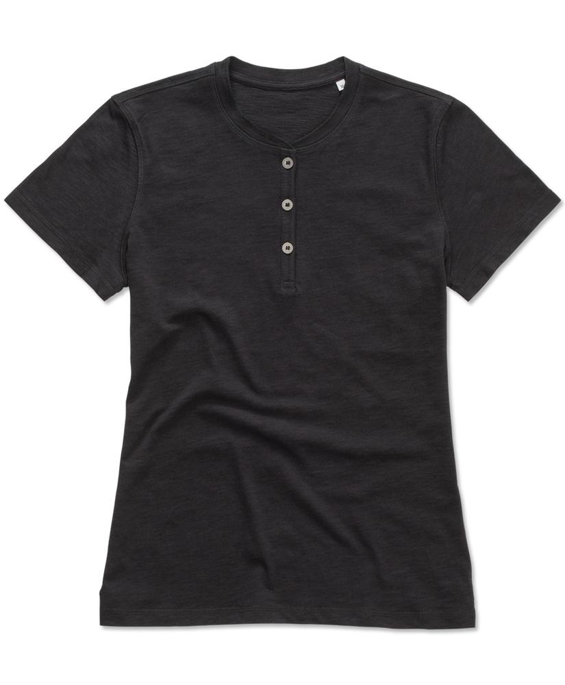 Stedman STE9530 - Tee-shirt à col rond avec boutons pour femmes Sharon SS