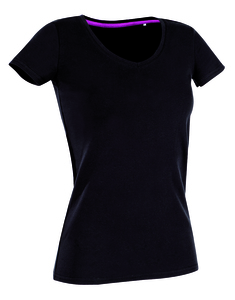 Stedman STE9710 - Tee-shirt col V pour femmes Black Opal
