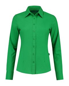 Lemon & Soda LEM3985 - Chemise Popeline Manches Longues pour Femme Vert Kelly