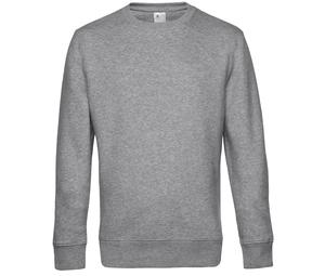 B&C BCU01K - Sweat manches droites 280 KING Heather Grey