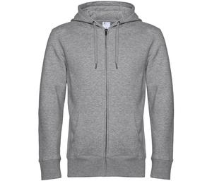 B&C BCU03K - Sweat Capuche zippé KING Heather Grey