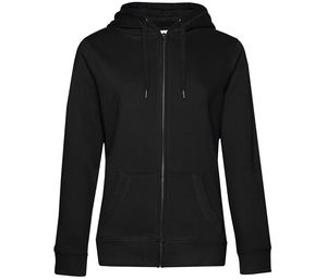 B&C BCW03Q - Sweat Capuche zippé QUEEN Black Pure