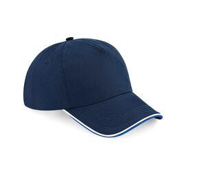 BEECHFIELD BF025C - Casquette Authentic visière passpoilée French Navy/ Bright Royal/ White