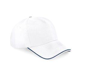 BEECHFIELD BF025C - Casquette Authentic visière passpoilée White/ French Navy