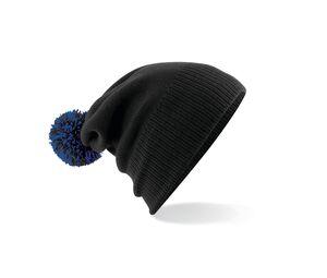 Beechfield BF450 - Bonnet avec Pompon Black / Bright Royal