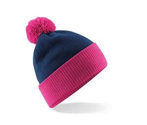 Beechfield BF451 - Bonnet bicolore Snowstar® French Navy / Fuchsia