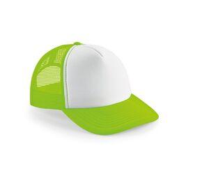 Beechfield BF645 - Casquette Homme Vintage Snapback Trucker Fluorescent Green / White