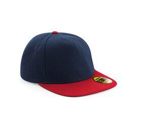 Beechfield BF660 - Casquette Visière Plate Snapback French Navy / Classic Red