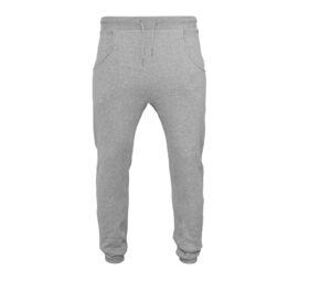 BUILD YOUR BRAND BY013 - Pantalon de jogging entrejambe large Heather Grey