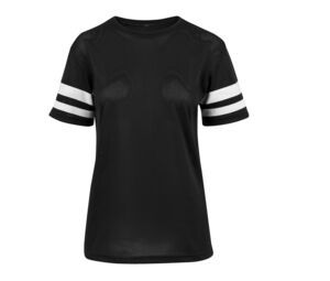 BUILD YOUR BRAND BY033 - T-shirt femme maille filet Black / White