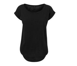 BUILD YOUR BRAND BY036 - T-shirt femme au dos rallongé Black