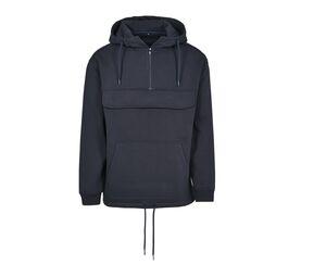 BUILD YOUR BRAND BY098 - Sweat homme à capuche col zippé Navy