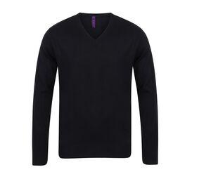 HENBURY HY720 - Pull col V homme Black