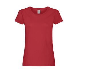 FRUIT OF THE LOOM SC1422 - Tee-shirt femme col rond Rouge