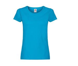 FRUIT OF THE LOOM SC1422 - Tee-shirt femme col rond Azure Blue