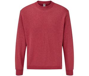 Fruit of the Loom SC250 - Sweatshirt Manches Droites Vintage Heather Red