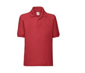 FRUIT OF THE LOOM SC3417 - Polo manches longues enfant Rouge
