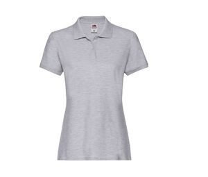 Fruit of the Loom SC386 - Polo Femme Coton Heather Grey