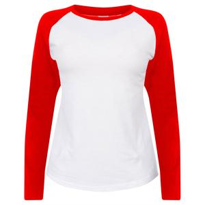SF Women SK271 - Tee-shirt baseball manches longues femme