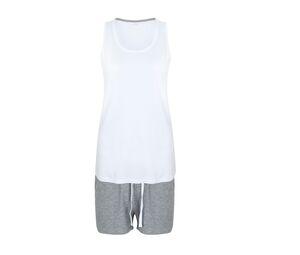 TOWEL CITY TC052 - Ensemble pyjama femme White / Heather Grey