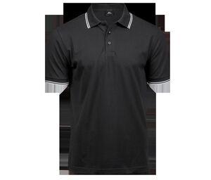 TEE JAYS TJ1407 - Polo homme col et manches contrastés Black / White