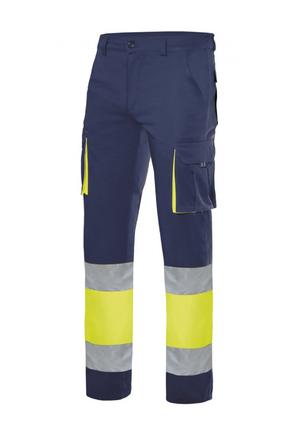 VELILLA V3030 - PANTALON MULTIPOCHES BICOLORE HAUTE VISIBILITÉ