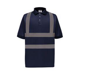 YOKO YK210 - Polo manches courtes haute visibilité Navy