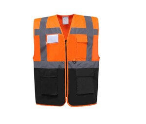 YOKO YK801 - Gilet multi-fonction haute sécurité Hi Vis Orange/Black