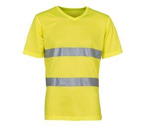 YOKO YK910 - T-shirt haute visibilité col V Hi Vis Yellow