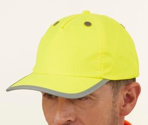 YOKO YKTFC1 - Casquette casque haute visibilité Hi Vis Yellow