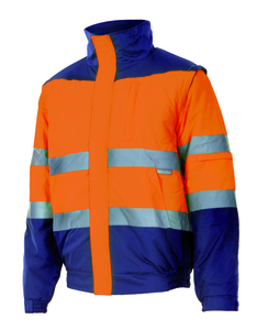 Velilla 161 - BLOUSON BICOLORE HV MARINE BLUE/HI-VIS ORANGE