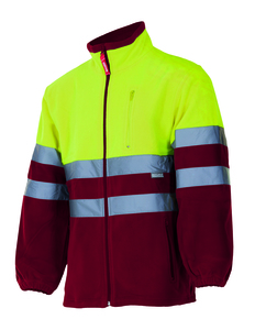 Velilla 183 - VESTE POLAIRE BICOLORE HV MAROON/HI-VIS YELLOW