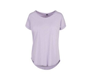 BUILD YOUR BRAND BY036 - T-shirt femme au dos rallongé Lilac