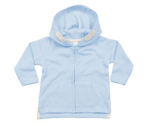 Babybugz BZ032 - Sweat-shirt à capuche bébé Dusty Blue