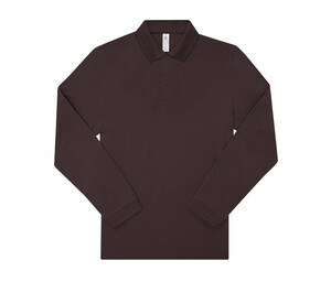 B&C BCU427 - Polo homme manches longues 210 Roasted Coffee